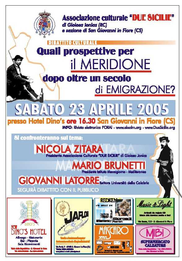 Quali prospettive per il Meridione dopo pi&ugrave; di un secolo di emigrazioni?